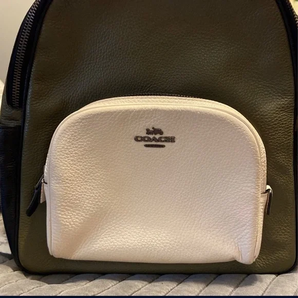 Coach army green pebble backpack Coach Men main image 2
